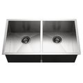 Finalcut Contempo Series Undermount Stainless Steel 50 - 50 Double Bowl Kitchen Sink FI735153